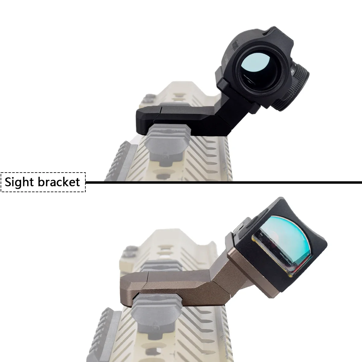 Montaje lateral óptico compensado de Metal de 35/45 grados para T01 T02 RM, soporte de Base de mira de punto rojo, accesorios de caza con riel de 20mm - imagen 4