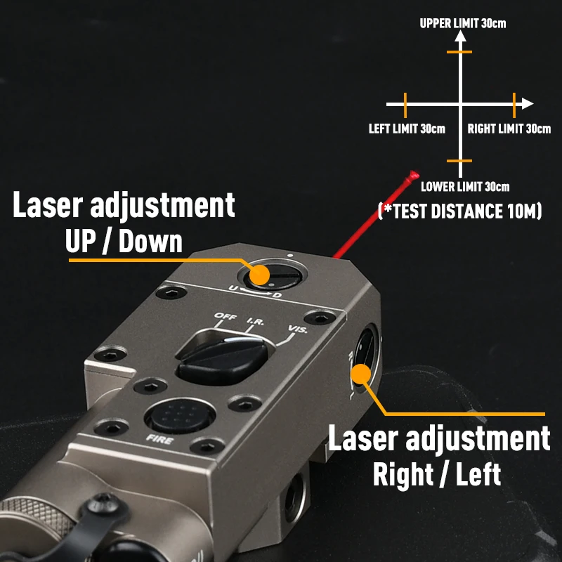 Metal CQBL todo Metal IR Pionter punto rojo puntería verde azul indicador Scout luz M300 M600 linterna Airsoft accesorio - imagen 4