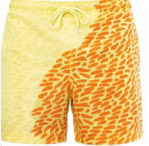 Pantalones cortos que cambian de color para hombre, ropa de playa de secado rápido para exteriores, novedad de verano - imagen 2