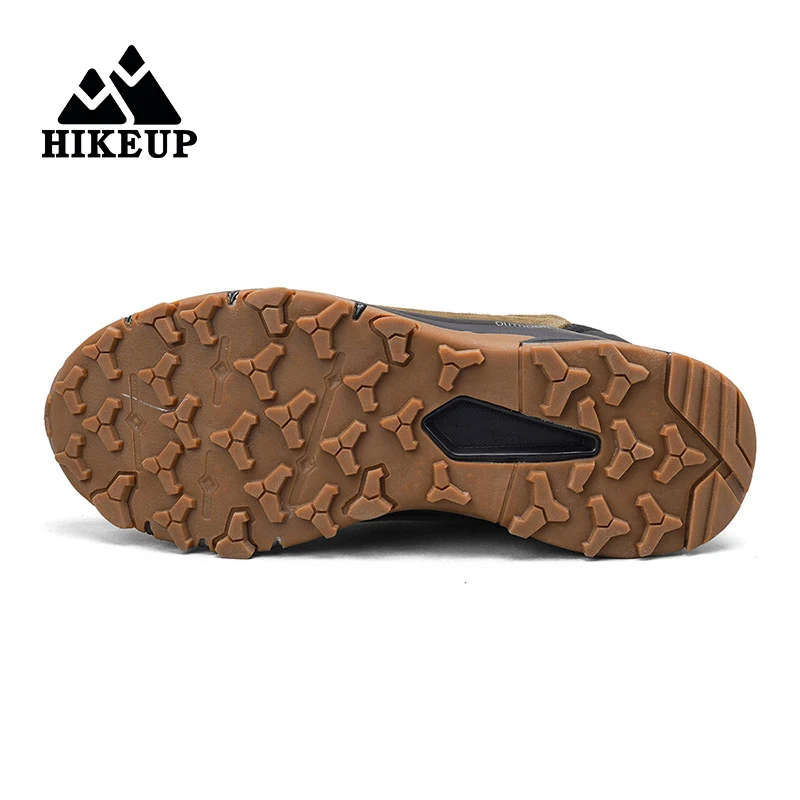 HIKEUP-zapatos de senderismo de ante para hombre, calzado antideslizante, resistente al desgaste, estilo de montaña al aire libre, diseño de moda, cómodo - imagen 5