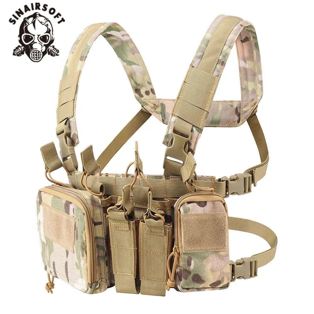 SINAIRSOFT CS Match Wargame TCM Chest Rig Airsoft chaleco táctico paquete revista bolsa funda sistema Molle cintura hombres Nylon caza