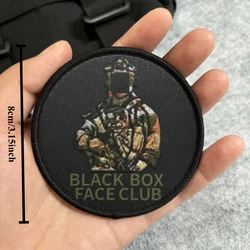 Parche táctico calavera negra con velcro para mochila y chaleco