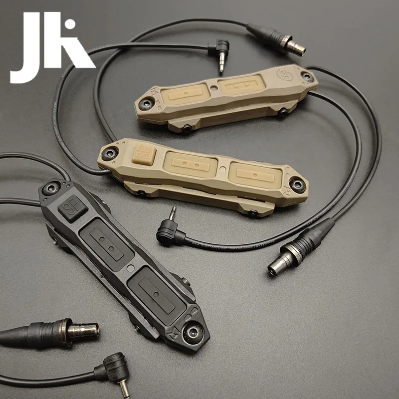 Botón de presión táctico SF/2,5/3,5 interruptor remoto de doble función PEQ-15 NGAL DBAL-A2 M600 M300 Airsoft Scout piezas de luz para 20MM - imagen 5