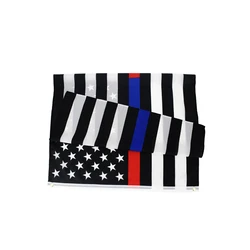 Bandera americana fina doble faz policía bomberos