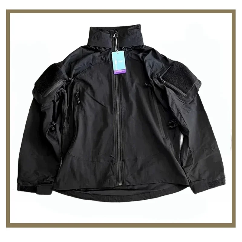 PCU L5 traje de asalto de concha suave de nailon táctico negro abrigo con cremallera para caza al aire libre chaqueta de escalada para senderismo - imagen 2