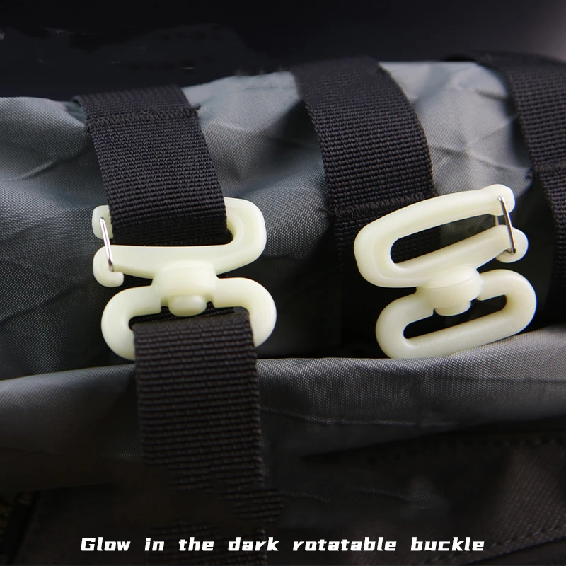 Gancho de correas con hebilla giratoria luminosa para mochila al aire libre, tipo boca desmontable, accesorio de modificación de repuesto DIY, colgante - imagen 4