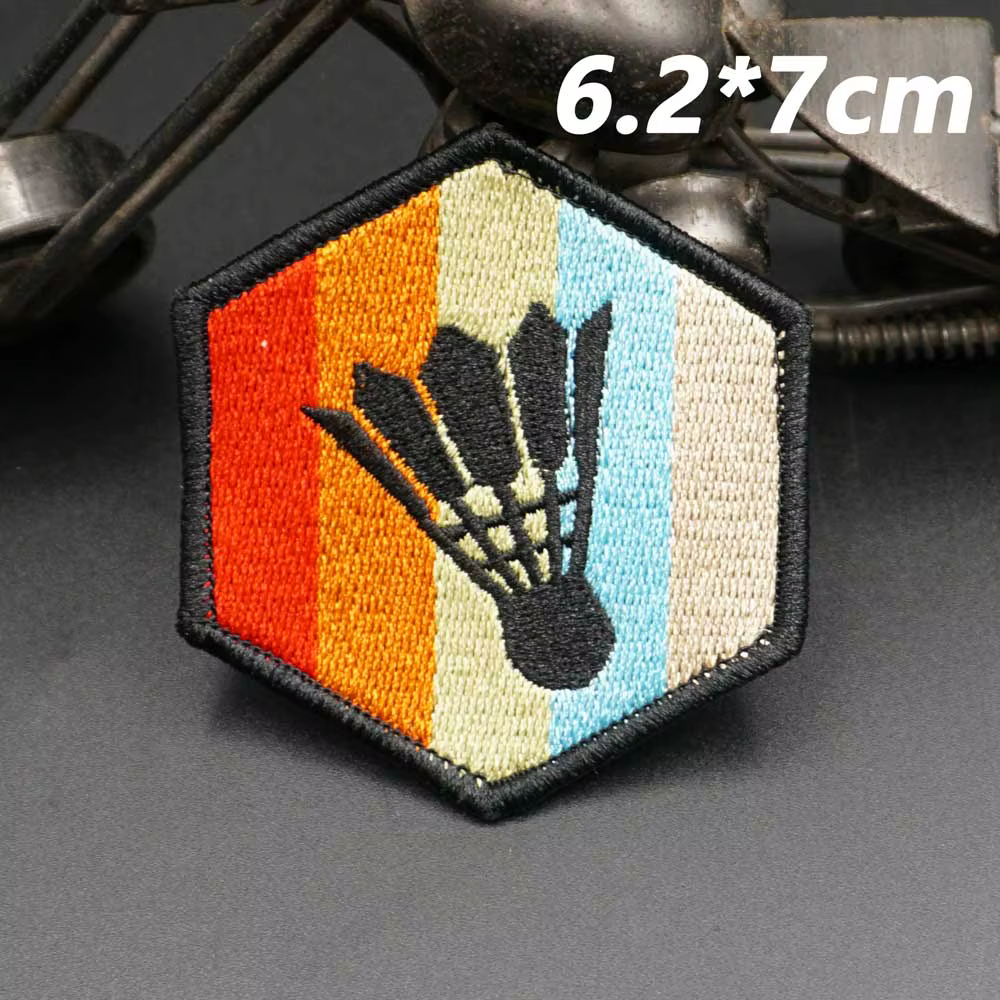 Parche bordado bádminton con velcro para ropa mochila y gorras - imagen 3