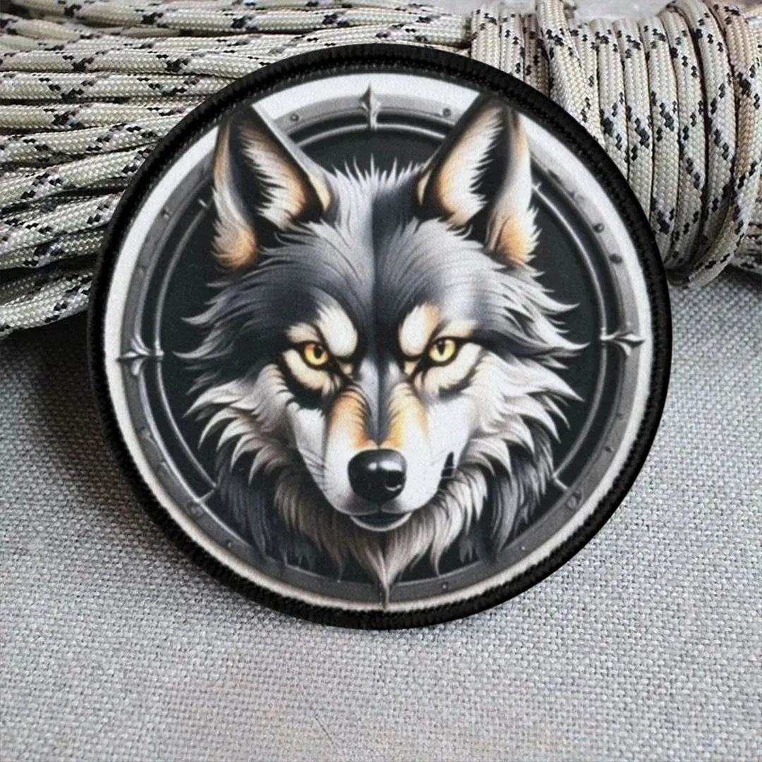 Parche táctico "Beautiful Rock Wolf", parches divertidos de gancho y bucle, insignia de moral, brazalete del ejército militar, pegatinas para mochila - imagen 5