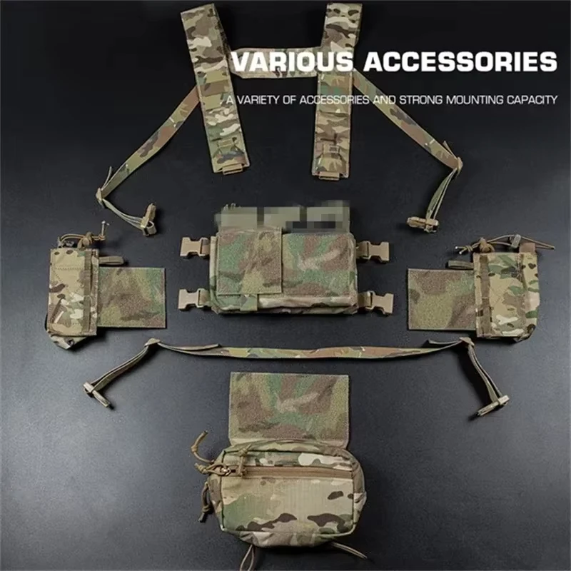 ERQYGRA caza táctica MK4 aparejo de pecho chaleco bolsas para revistas equipo Airsoft tiro Molle CS juego de guerra accesorios de Paintball - imagen 3
