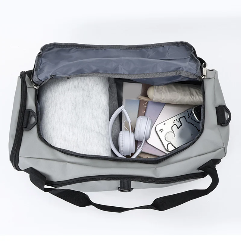 Bolsa deportiva de 55L para gimnasio, Fitness, Yoga, bolsas de lona, separación en seco y húmedo, para acampar al aire libre, senderismo, bolso con zapatos, mochila escolar grande - imagen 4