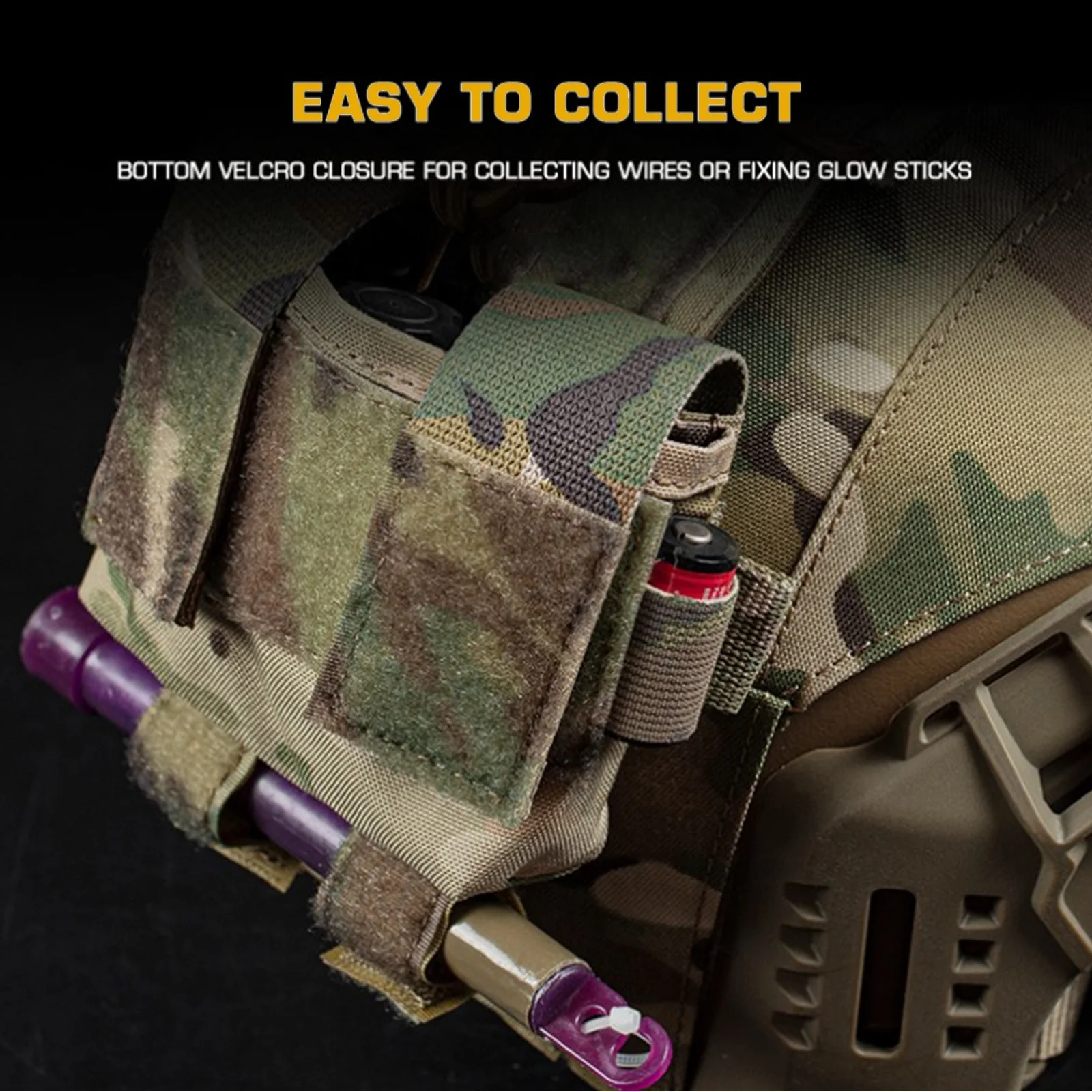 Bolsa trasera táctica para batería de casco MK2, bolsa de equilibrio para casco Airsoft, accesorios para contrapeso de casco de Paintball - imagen 3