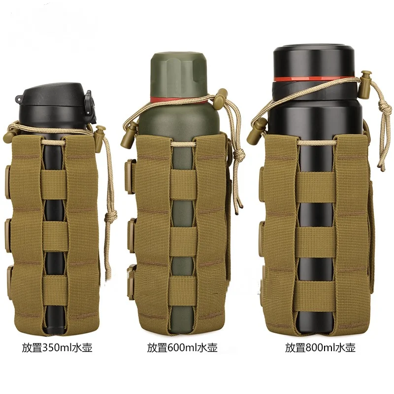 Juego de tazas de agua ajustables para deportes al aire libre, bolsa de hervidor de agua de 500ML y 800ML, accesorios de camuflaje Edc, bolsa colgante - imagen 2