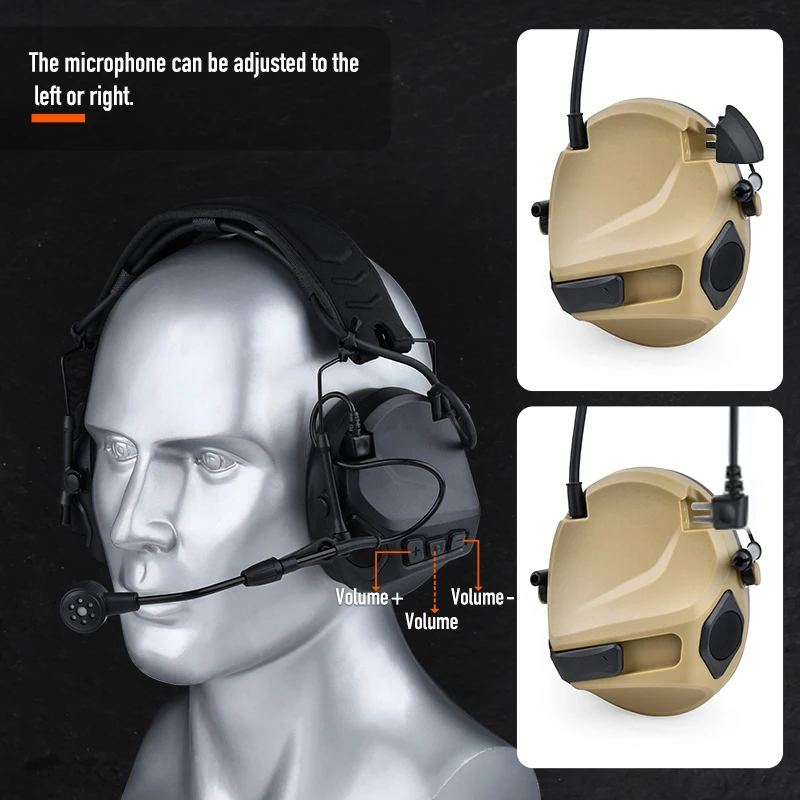 Cascos tácticos Defender con reducción de ruido y PTT Kenwood - imagen 5