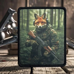 Parche táctico zorro con gancho y bucle para gorra mochila