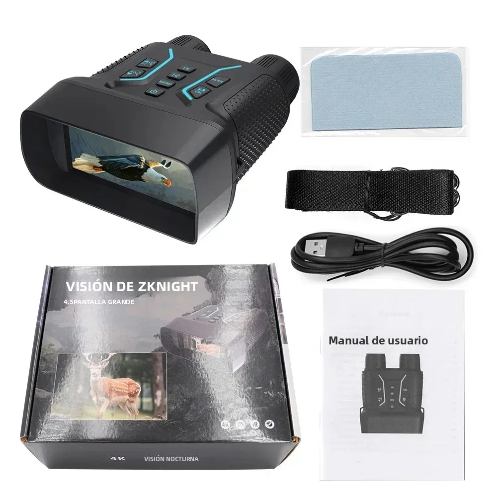 Gafas de visión nocturna Binoculares Vídeo 4K UHD Imagen de 36MP Pantalla HD de 4,5 ′′ Zoom digital 8X Alcance de 400 m - Perfecto para caza Camping - imagen 2