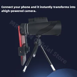 Telescopio portátil con Zoom HD de 5000M, plegable de larga distancia, Mini telescopio potente para caza, deportes, Camping al aire libre, Viajes