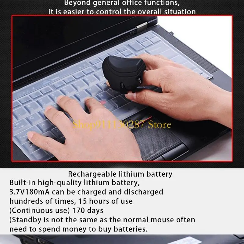 J1HC Creative Finger Ring Lazy Optical Mouse 1000DPI Finger Ring Mouse para hombres Wo - imagen 4