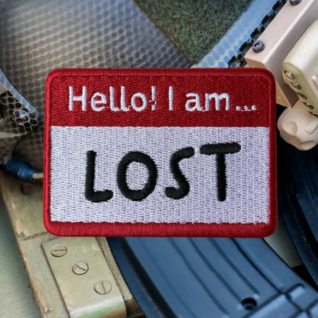 Parche táctico moral "¡Hola! Estoy... Perdido" Parche divertido Insignia de moral táctica Parches impresos con gancho y bucle para ropa - imagen 5