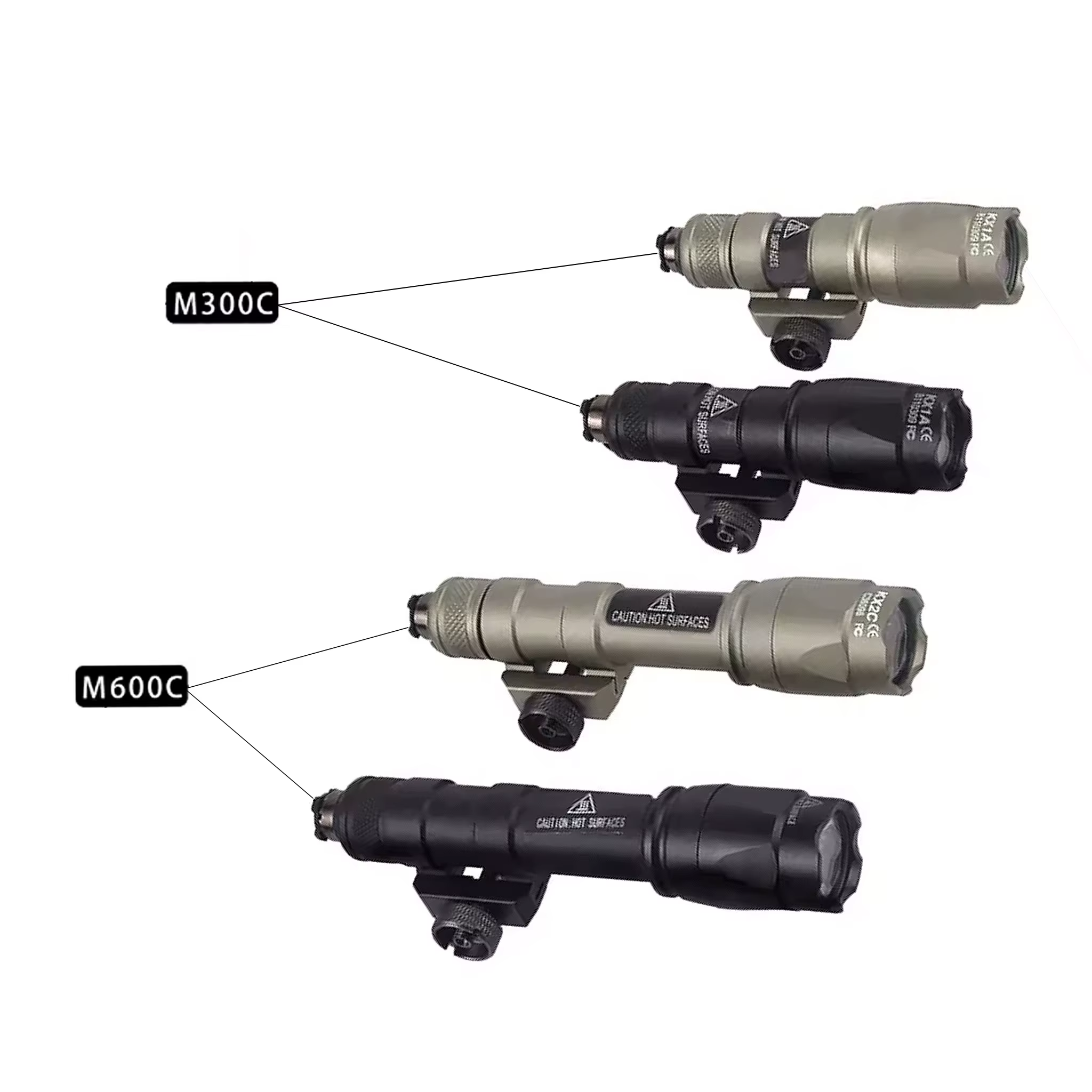 Element SF Linterna táctica LED para rifle con riel Picatinny - imagen 2