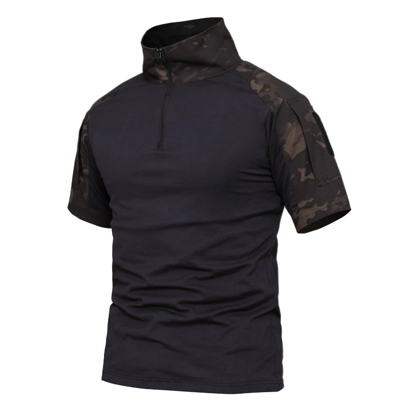 Camisa táctica de algodón para escalada, camiseta de combate, Airsoft, Paintball, Camping, ropa de caza, camisetas de camuflaje, camisas de francotirador - imagen 4
