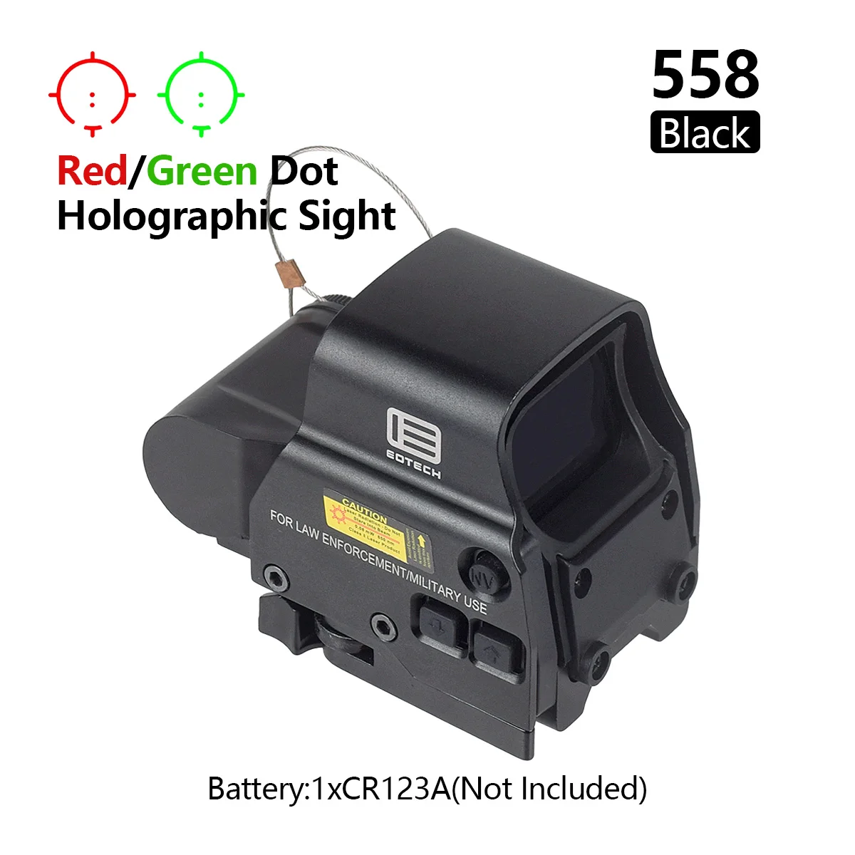 Mira telescópica táctica Eotech G33 G43 G45, 551, 552, 553, 558, mira de punto rojo, Picatinny Riser, mira telescópica de caza, Unidad Fast Airsoft - imagen 4