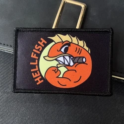 Hellfish parche tejido táctico velcro para mochila exterior