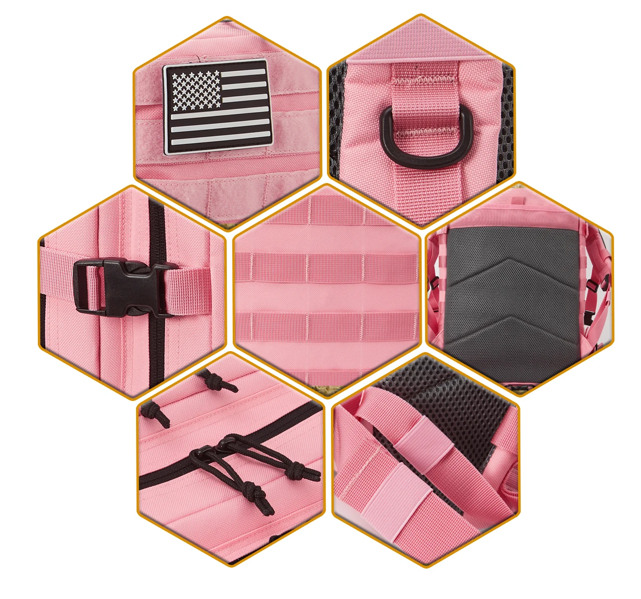 Mochila táctica Molle de 45L para hombre, mochila de supervivencia de 3 días, caza, Camping, senderismo, gimnasio, bolsa de supervivencia para insectos - imagen 5