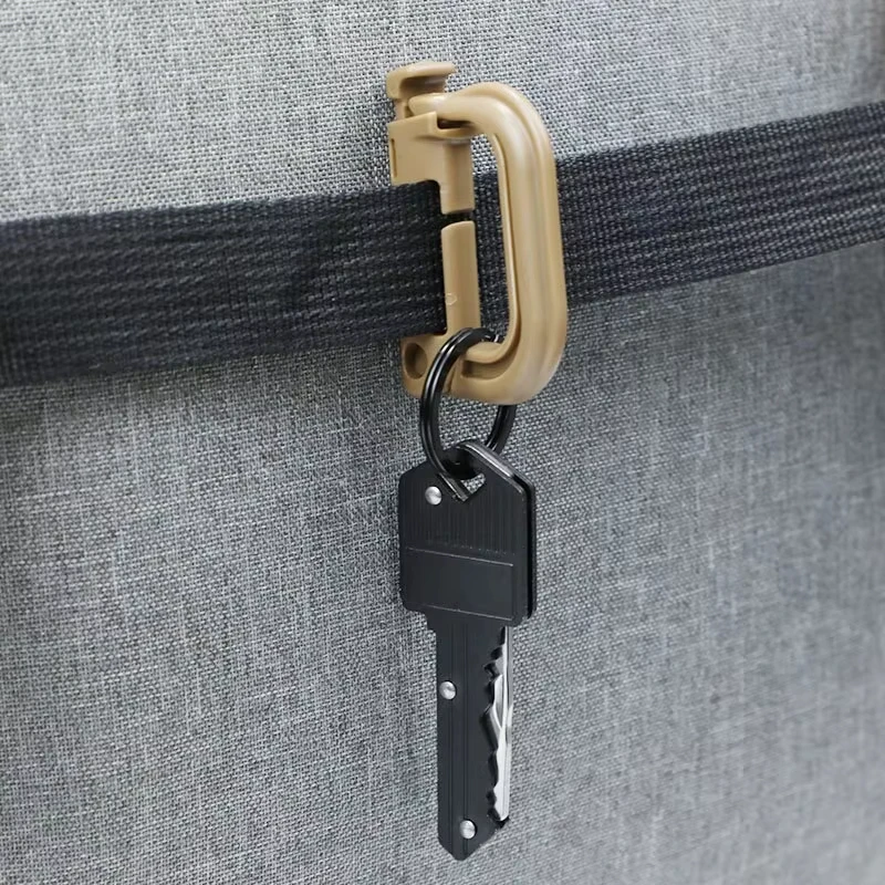 DIZETION, 1 Uds., anillo en D Grimlock, mosquetón de bloqueo multiusos, Clips, gancho colgante, hebilla para mochila, cierre a presión, llavero de campamento - imagen 4