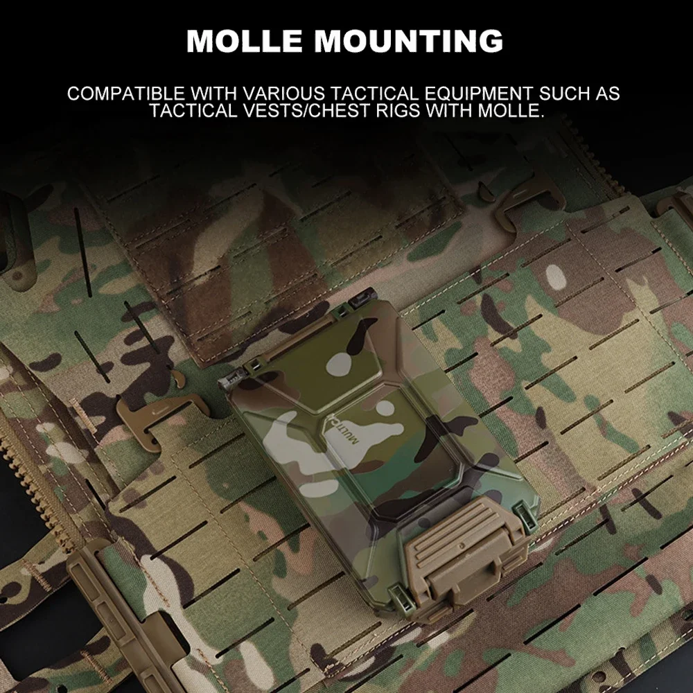 Caja de almacenamiento de batería, funda táctica para CR2032 AAA 18650 18350 CR123A MOLLE Airsoft chaleco Militar Modular Mag bolsa impermeable - imagen 3