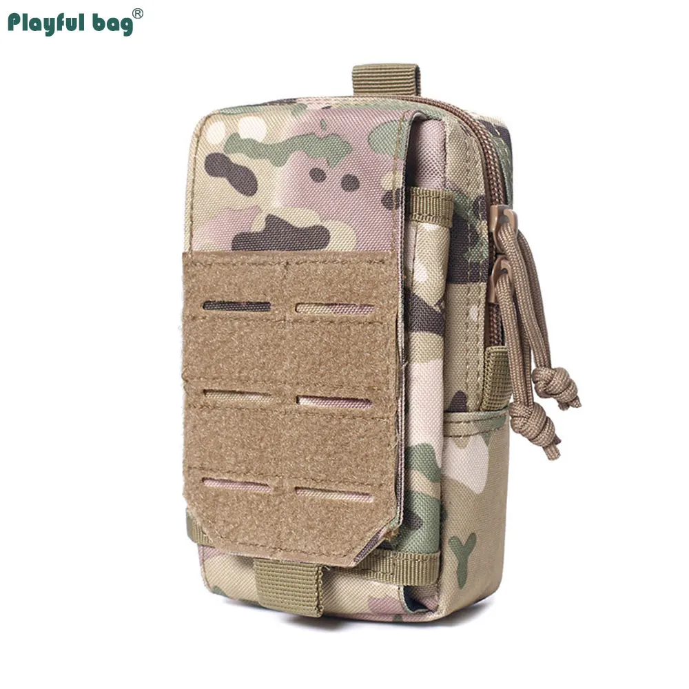 Bolsa EDC de camuflaje para exteriores, bolsa táctica Molle para teléfono móvil, mochila deportiva para senderismo, accesorio de bolsillo AVA235 - imagen 2