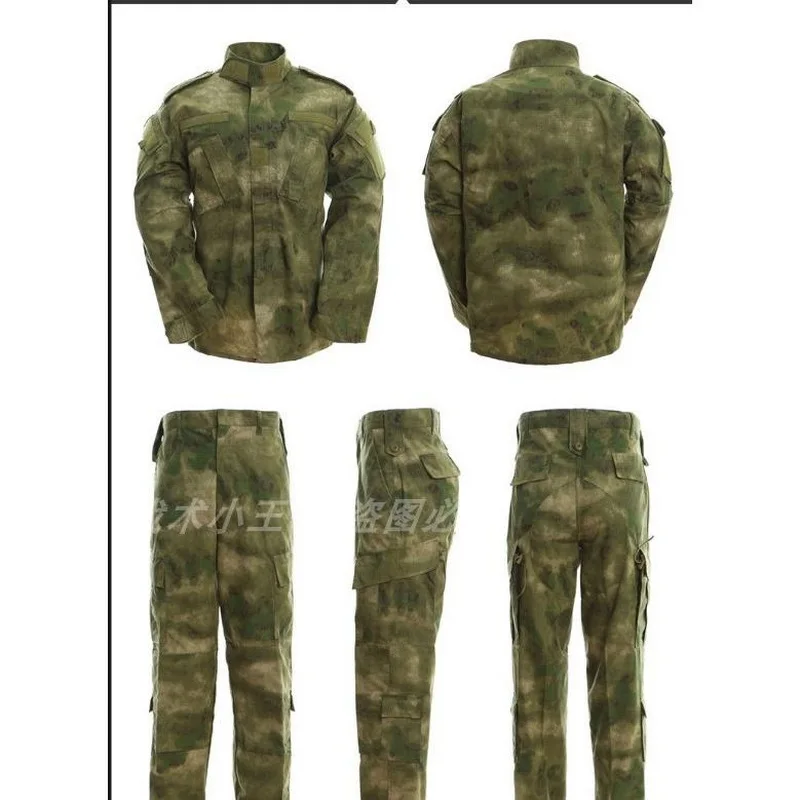 Conjunto de uniforme de entrenamiento de camuflaje A-TACS FG Ruins con tela a cuadros antiarañazos y resistente al desgaste - imagen 4