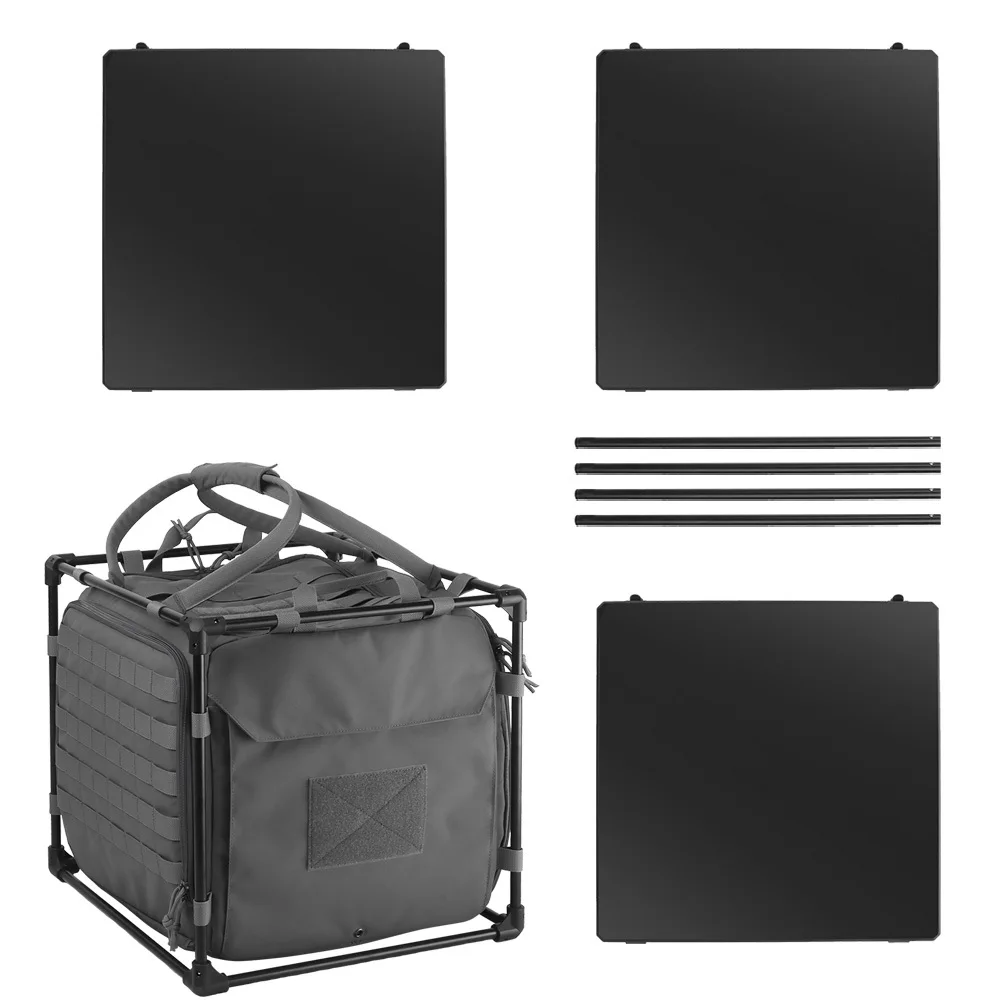 Oficina de campo táctico portátil para acampar, escritorio plegable de aleación de aluminio 7075 para caza, barbacoa, escalada, Picnic y senderismo, versión 3,0 - imagen 4