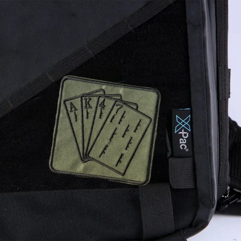 Parche "Poker Card Ak47", insignia de moral táctica, gancho bordado y bucle, mochila, ropa, accesorios decorativos, pegatina, brazalete - imagen 5