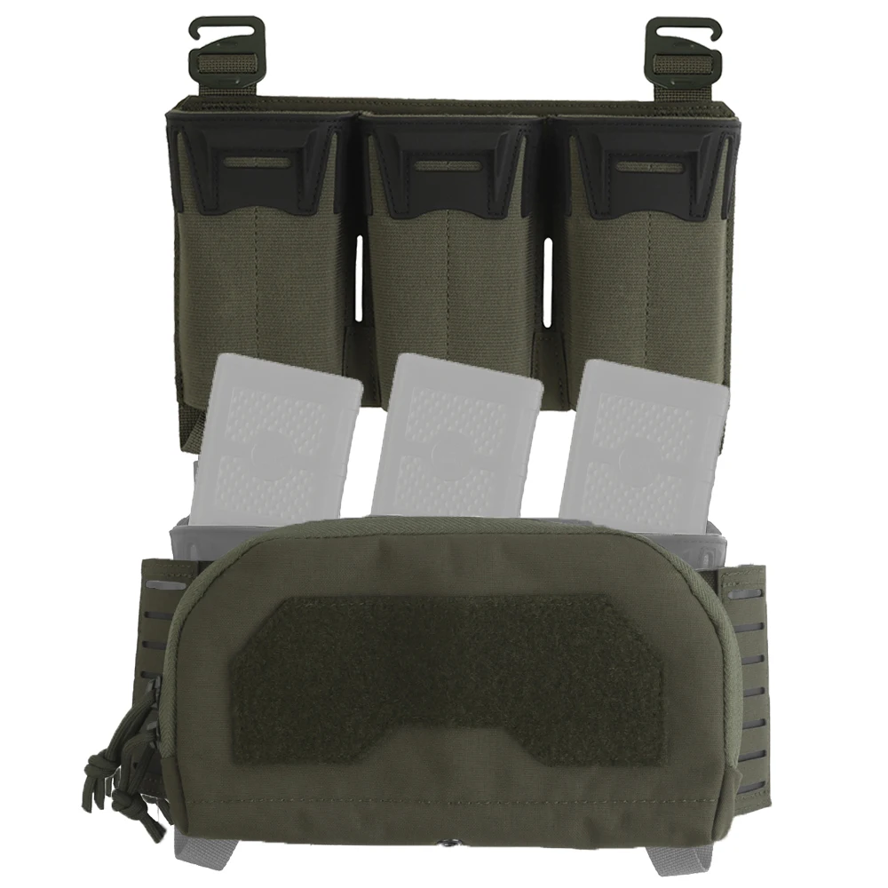 Bolsa de almacenamiento táctica de segunda capa estilo camuflaje para administrador, bolsa Triple Mag de calibre múltiple, chaleco Airsoft, accesorio portador de placa - imagen 2