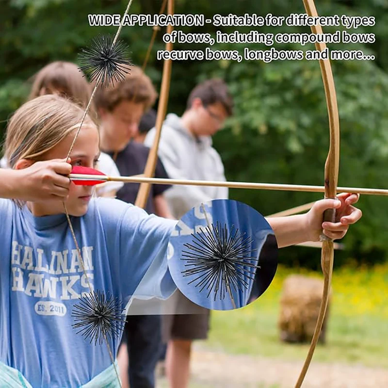 Toparchery 4 piezas de silenciadores de bigotes de cuerda de arco que reducen el ruido de la cuerda para accesorios de arco recurvo compuesto - imagen 5