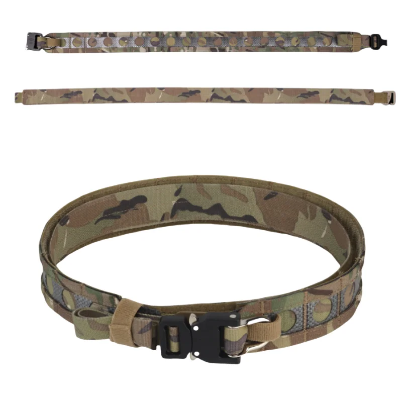 Bison-Cinturón de nailon ligero, cubierta de cintura, Cobra, hebilla de Metal táctica de liberación rápida, cinturón de batalla de doble capa - imagen 4