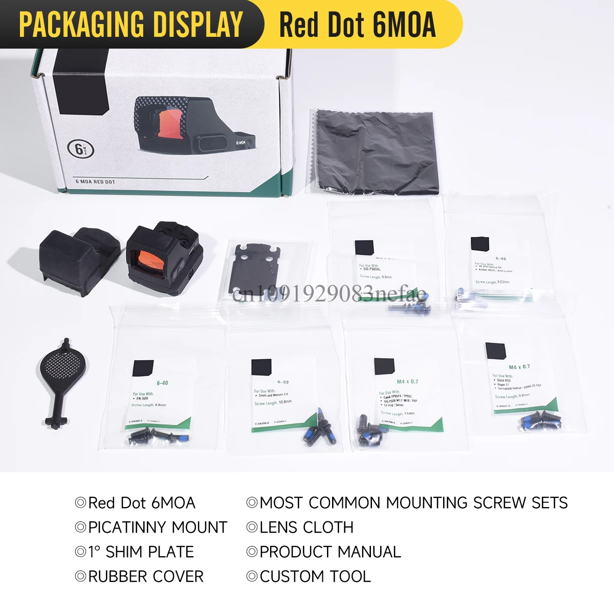 VT DF-CCW Mira de punto rojo compacta táctica para pistola RMS - imagen 5