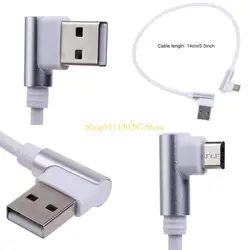 J1HC 90 grados Micro USB Datos Cable carga Cable Ángulo recto Right Carger Wire Data Línea para tableta teléfonos