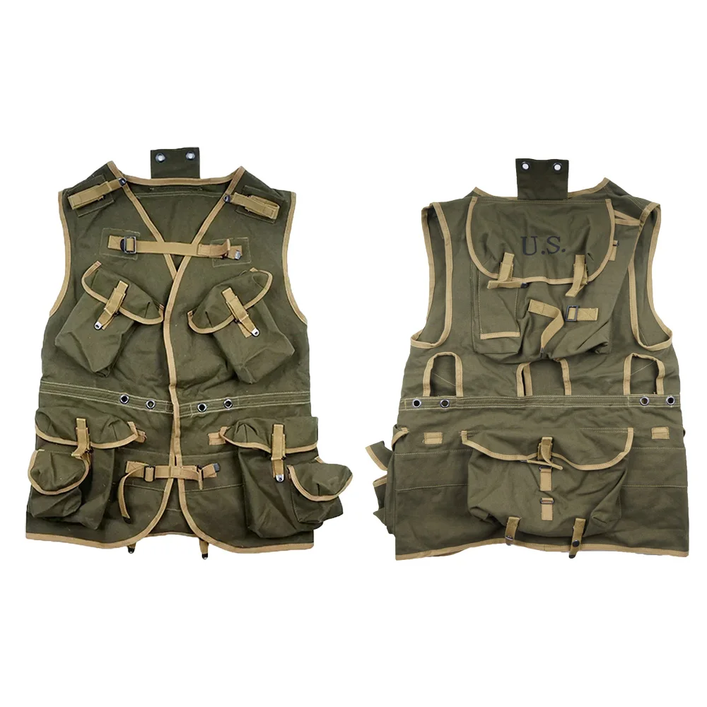 Chaleco de D-DAY WW2 equipo táctico de soldado estadounidense réplica de algodón puro uniforme de la Segunda Guerra Mundial chaleco de D-DAY - imagen 2