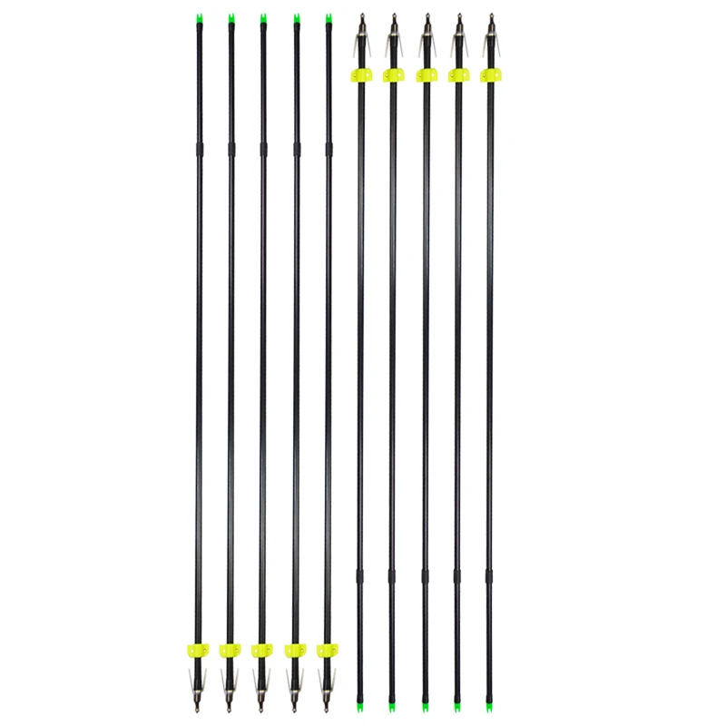 Flechas fibra vidrio 80 cm arco caza tiro - imagen 2
