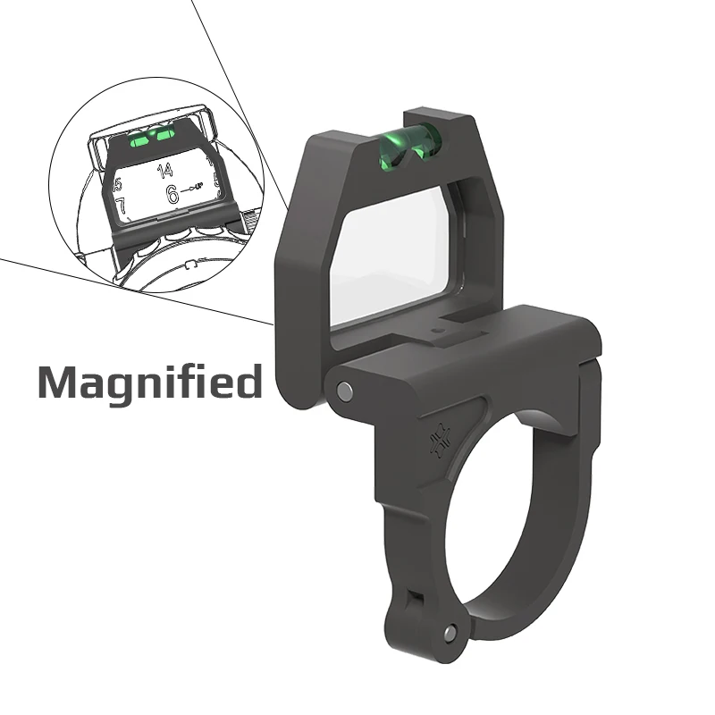 Anillo de montaje de lupa con marca de torreta de tapa rápida X-Accu 30 mm/34 mm con burbuja de nivel - imagen 3