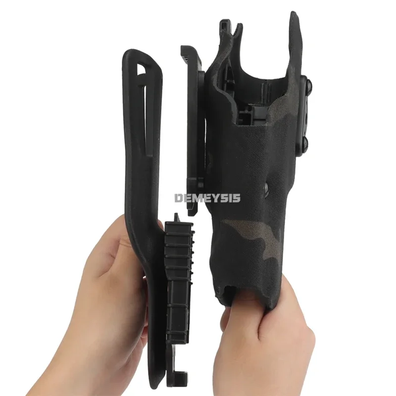 Pistola táctica para funda Glock 17, sistema de bloqueo rápido, tiro, caza, G17, funda para muslo, adaptador de montaje, cubierta de pierna - imagen 4
