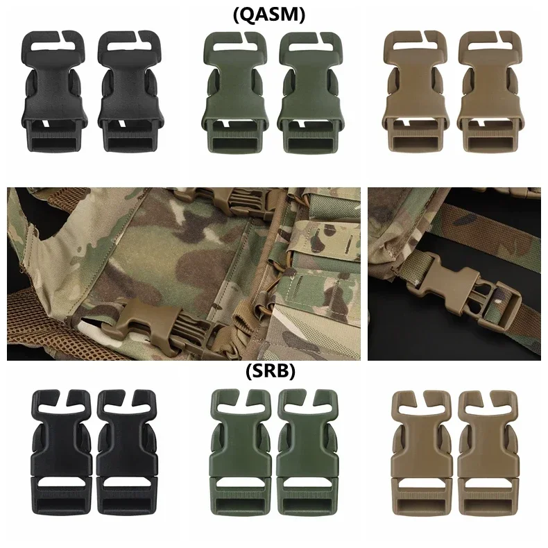 Hebilla de liberación lateral rápida, correa de plástico resistente, Clip de hebilla, cierre a presión, hebilla de mochila, reemplazo para chaleco de mochila de 2,5 cm