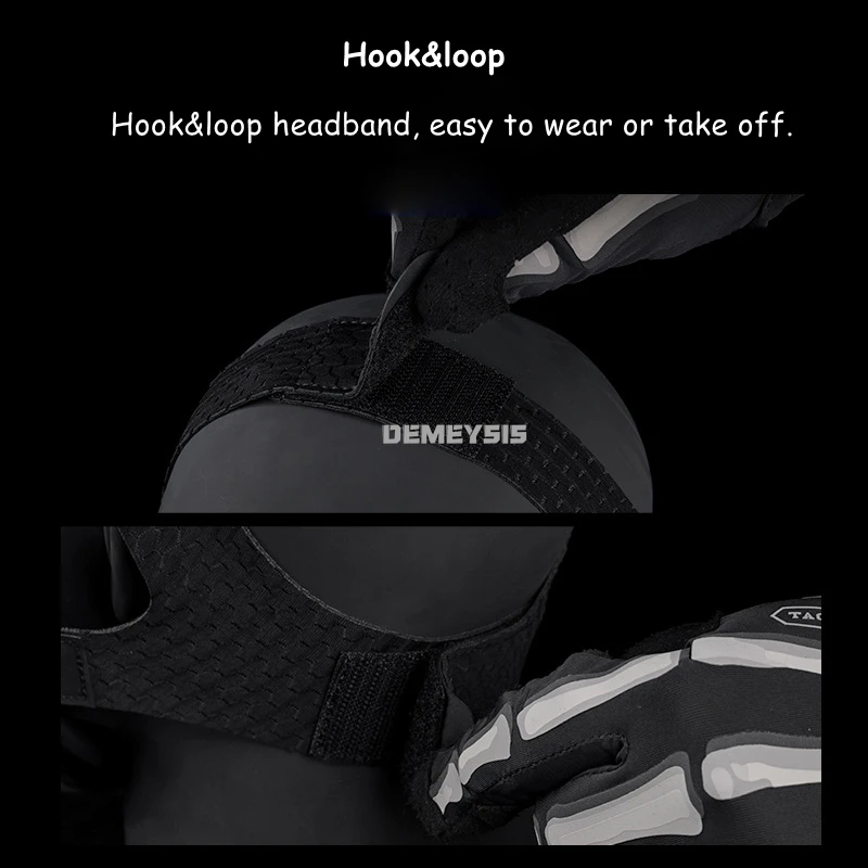 Máscara táctica de media cara con calavera para Cosplay, máscara facial de calavera Rebel para fiesta de Halloween, máscaras transpirables para juego de Paintball Airsoft - imagen 5