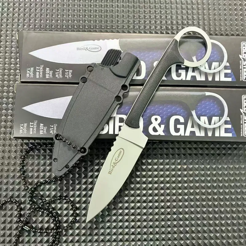 Cuchillo recto de acero frío para exteriores, cuchillo de campo de supervivencia de una pieza con funda K, cuchillo pequeño portátil, cuchillo de fruta afilado - imagen 4