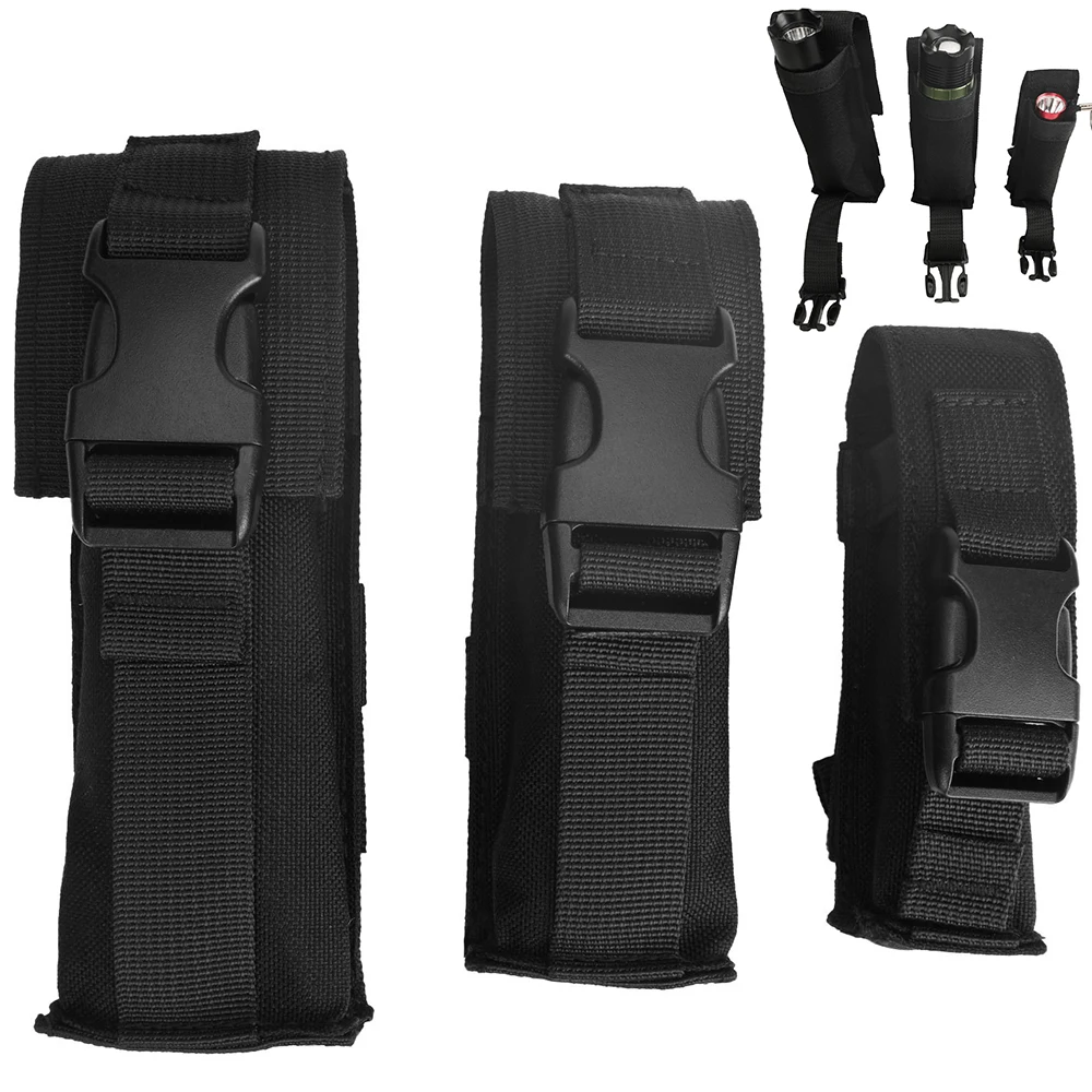 Estuche para linterna táctica, bolsa para cinturón, funda para linterna Molle, funda para linterna, soporte para linterna, riñonera, organizador EDC - imagen 2