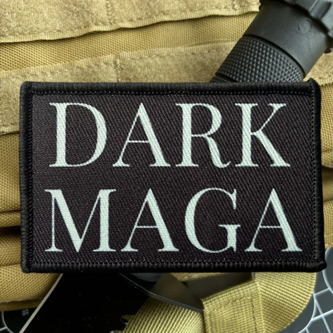 DARK MAGA Trump Elon Musk insignia de moral táctica impresión parches de gancho y bucle brazalete del ejército militar pegatina para mochila - imagen 4
