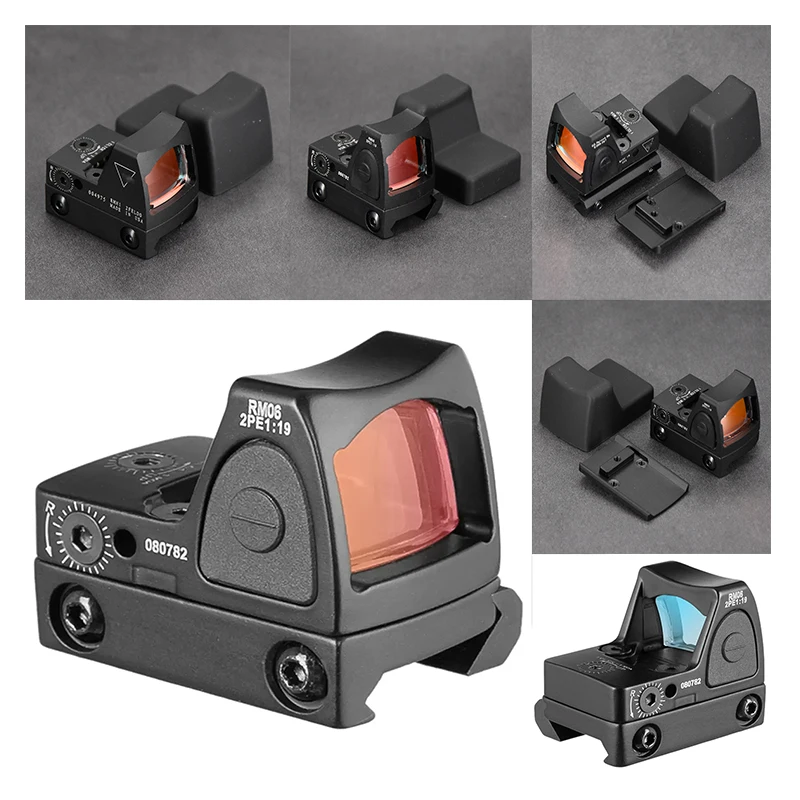 Reflex 1x Red Dot Sight Mini Collimator With Glock MOS And 20mm Mount Base TRMR - imagen 5