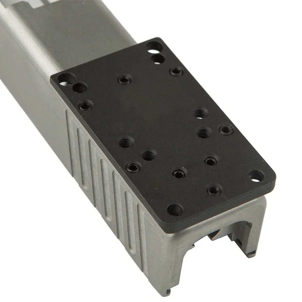 Placa de montaje de mira trasera Universal, punto rojo SR de Metal para Rifle y pistola, se acepta huella RM Mos para Glock 17 19 táctico - imagen 2