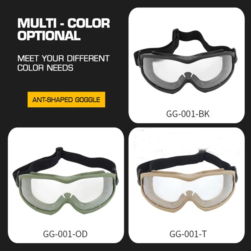 Gafas de seguridad tácticas en forma de hormiga, gafas protectoras CS Paintball, ciclismo, tiro, caza, senderismo, gafas de sol - imagen 5